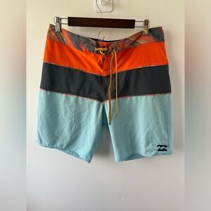 BILLABONG MENS TRIBONG X BOARDSHORTS BLUE, BLUE PERFORMANCE